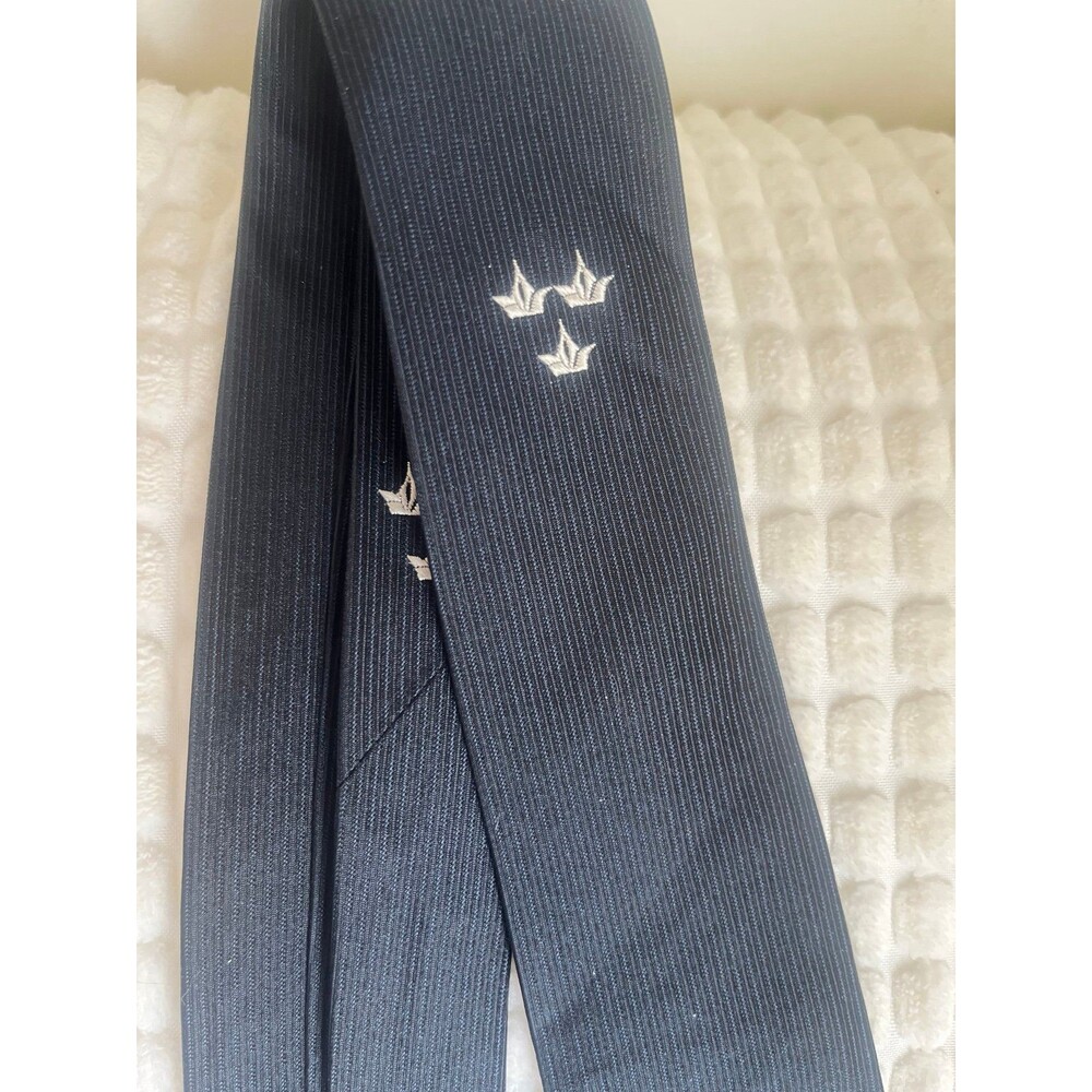 Vintage Sears & Roebuck Pilgrim Navy Skinny Tie